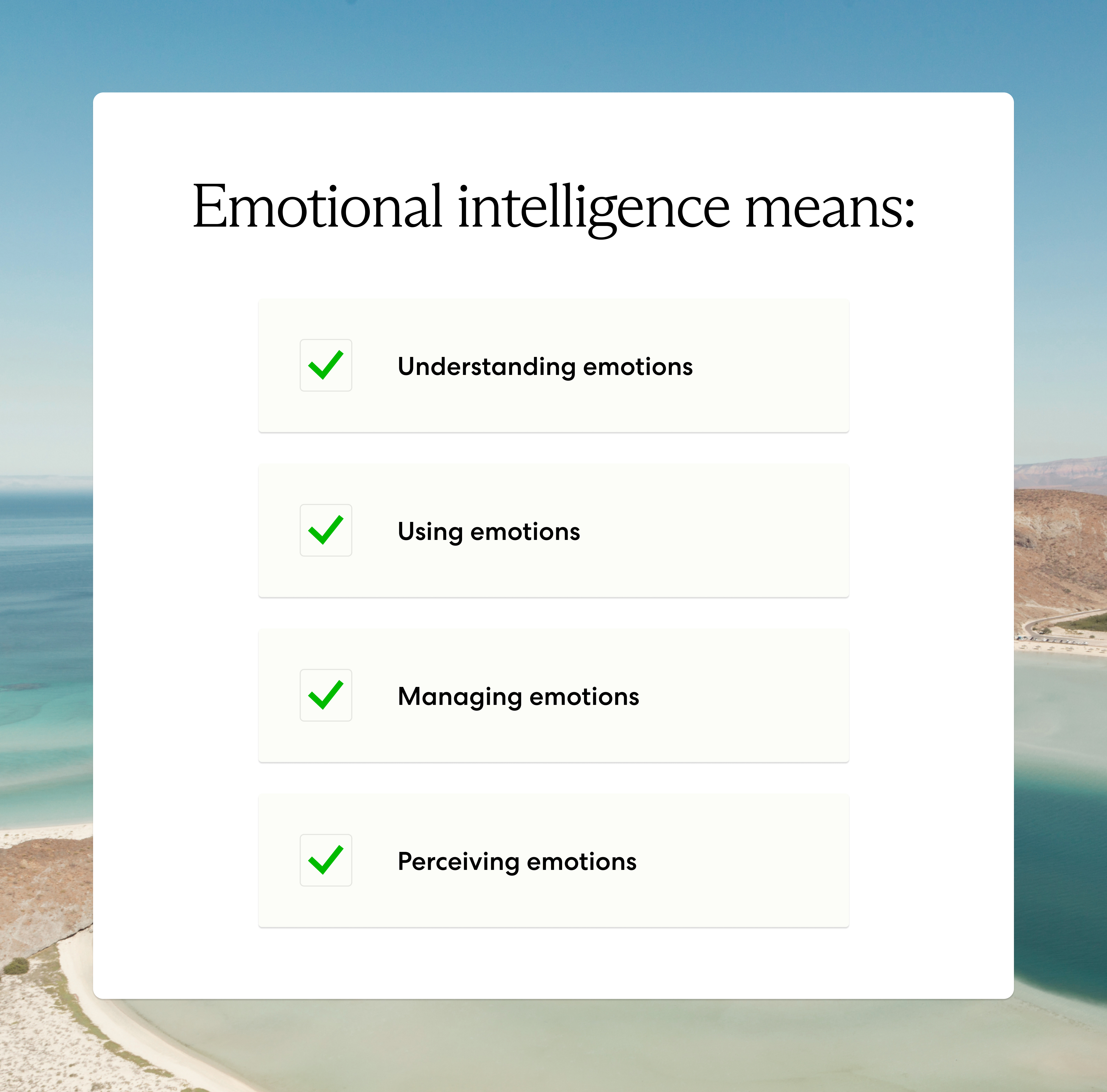 Graphic illustrating what emotional intelligence means. 