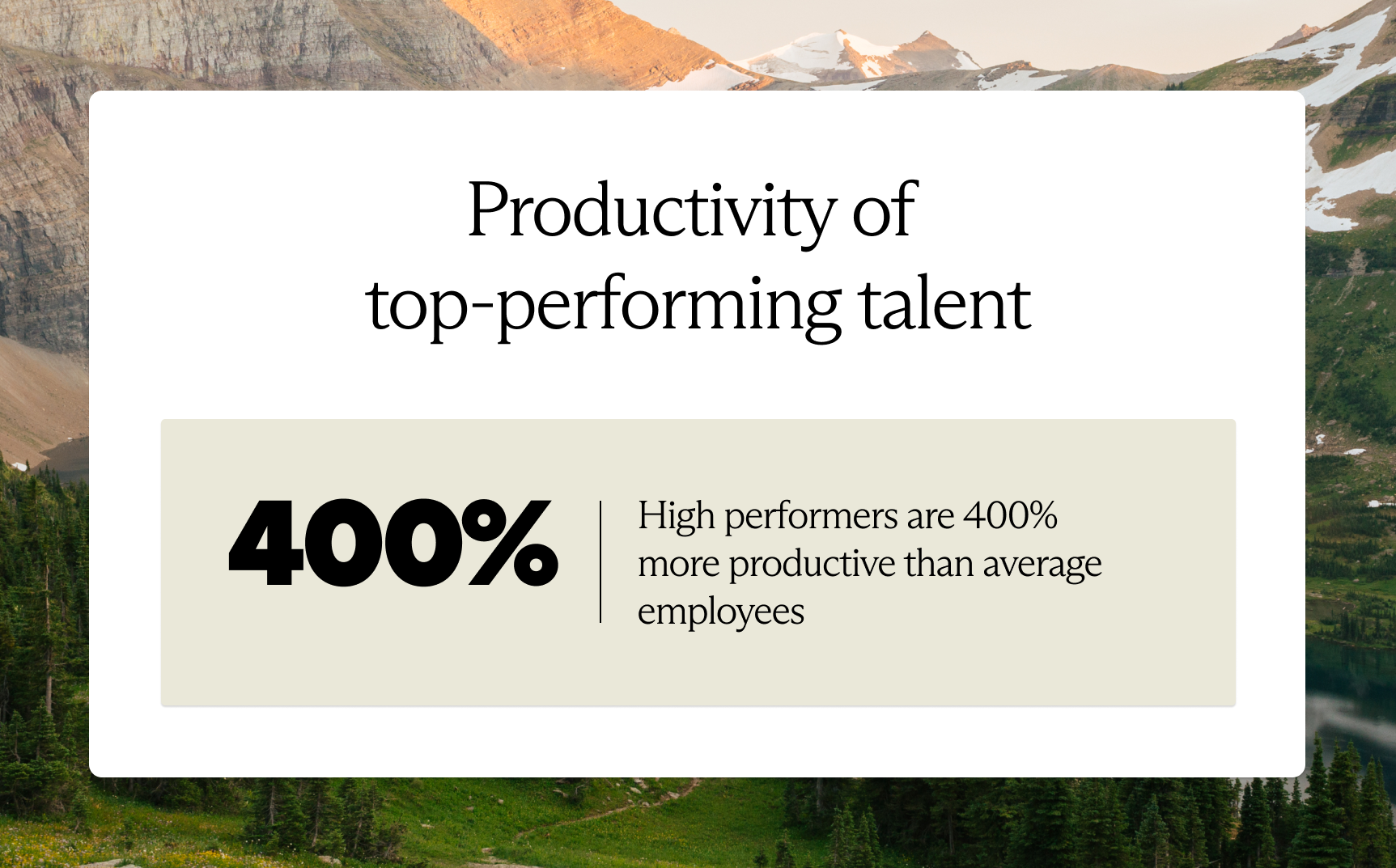 Productivity of top-performing talent