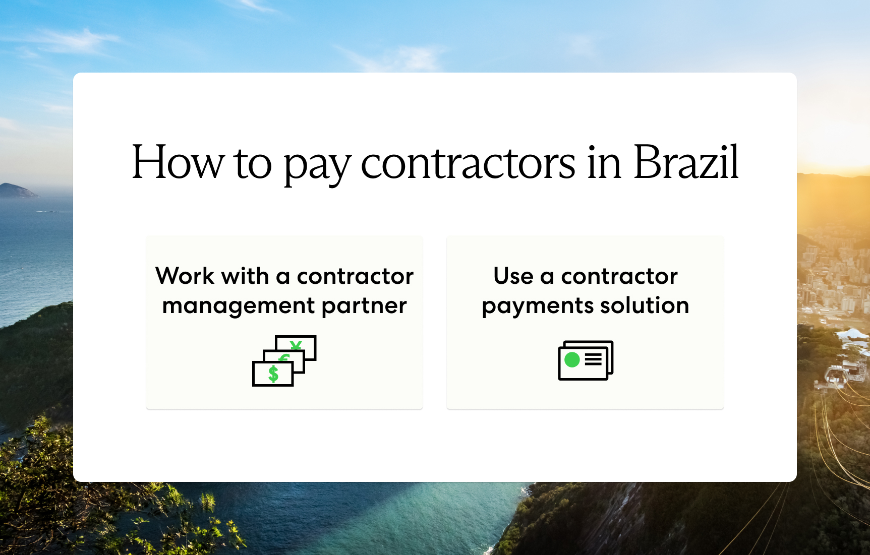 How to pay contractors in Brazil graphic