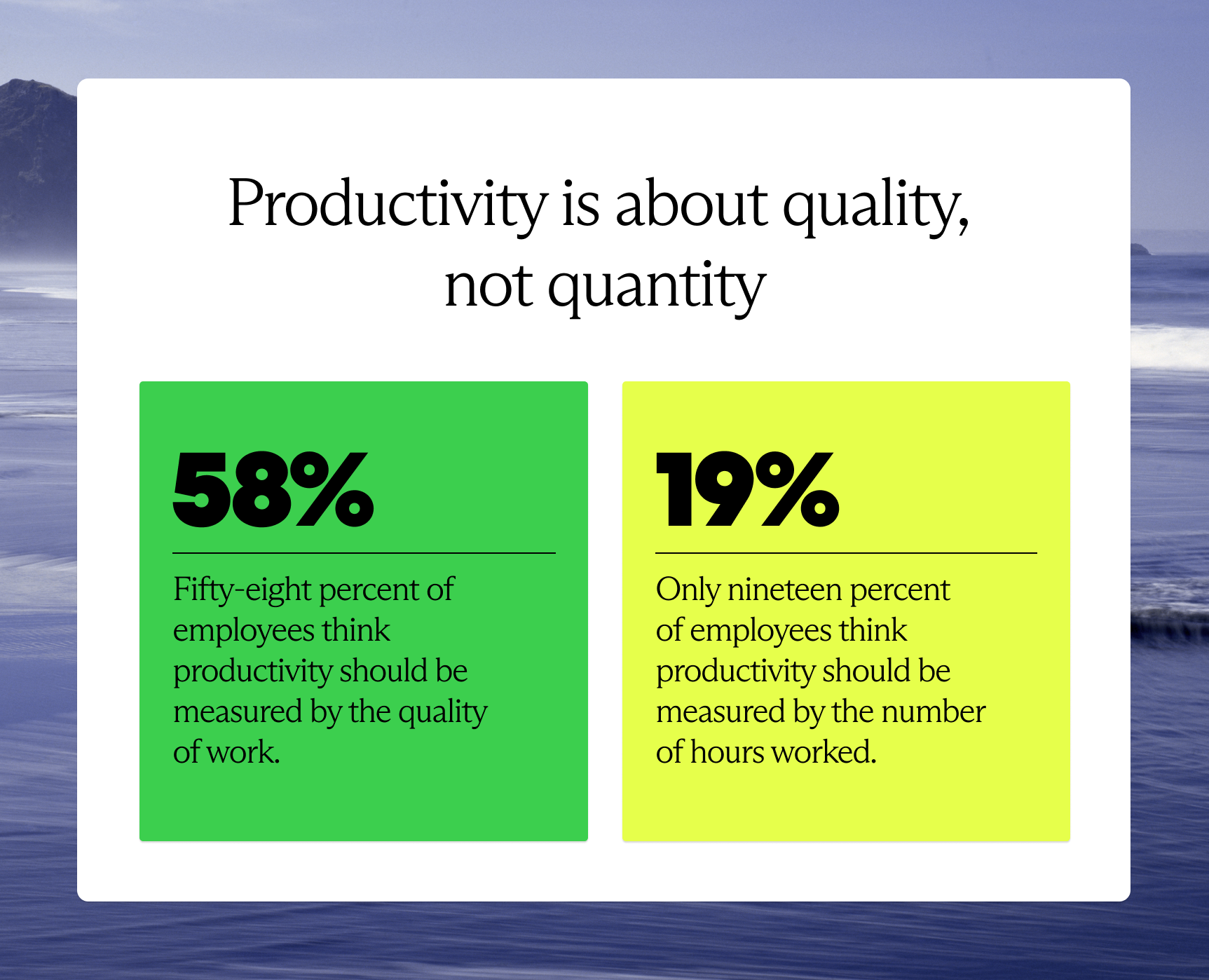 Productivity is about quality, not quantity