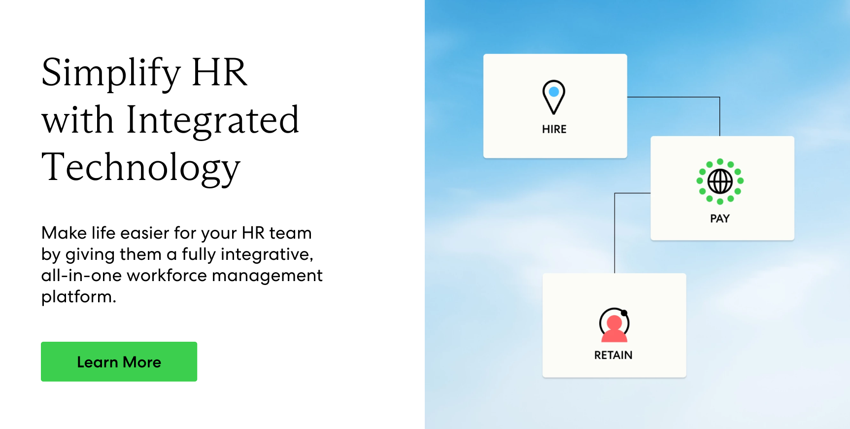 Make life easier for your HR team by giving them a fully integrative, all-in-one workforce management platform.