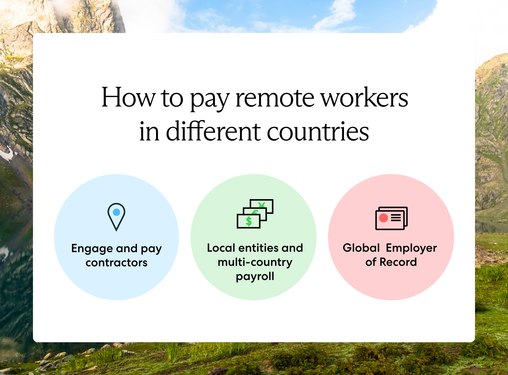 Three ways to pay remote workers