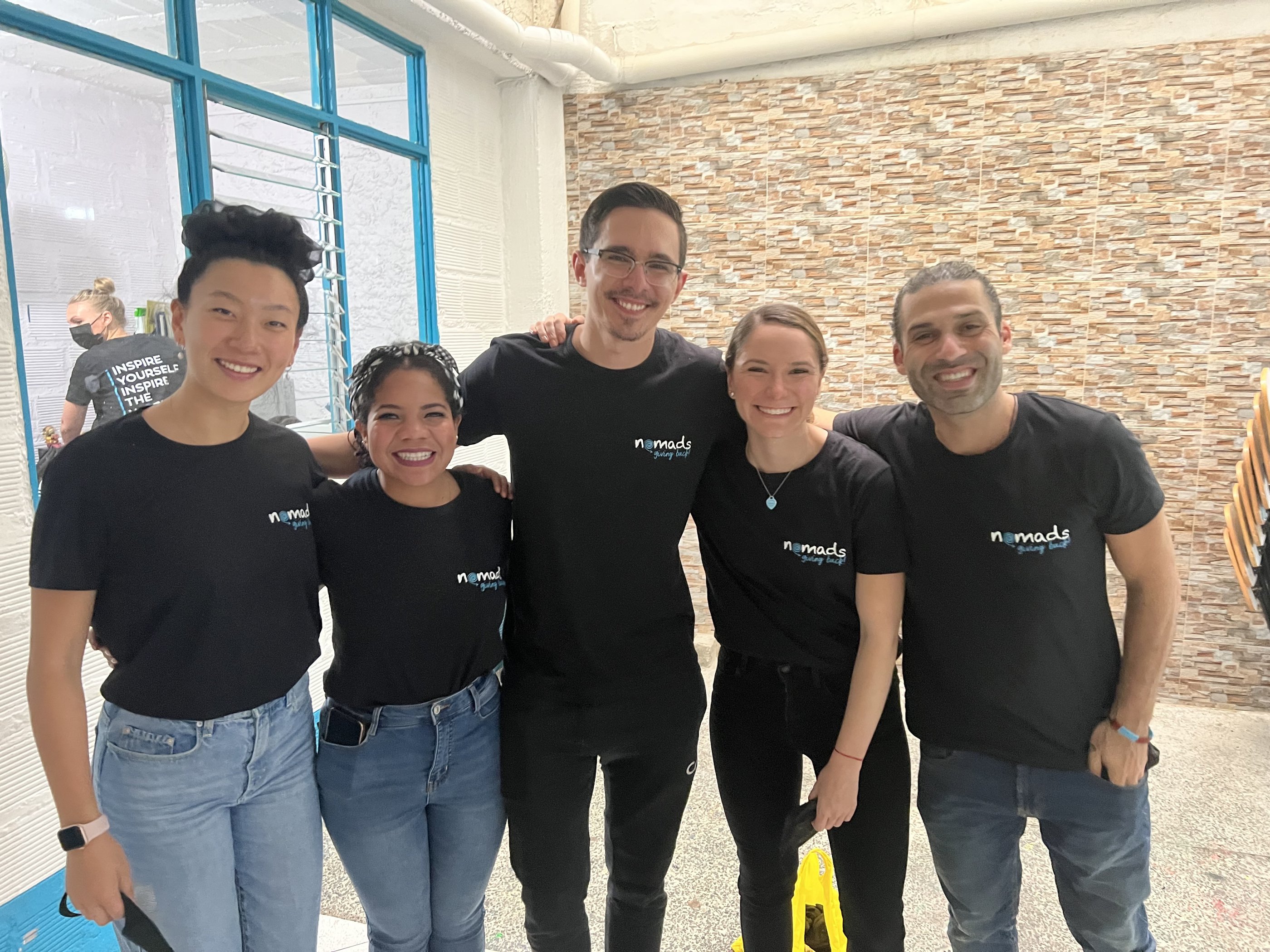 Group of co-workers at a Nomad Skillshare volunteer event