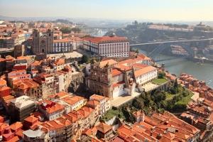 Aerial view of Douro Litoral province in Porto, Portugal