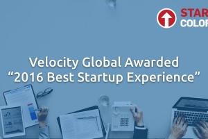 Velocity Global Awarded 2016 Best Startup Experience