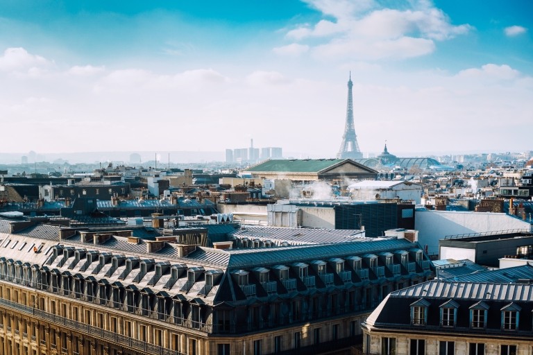 City of Paris, France with Eiffel Tower in background