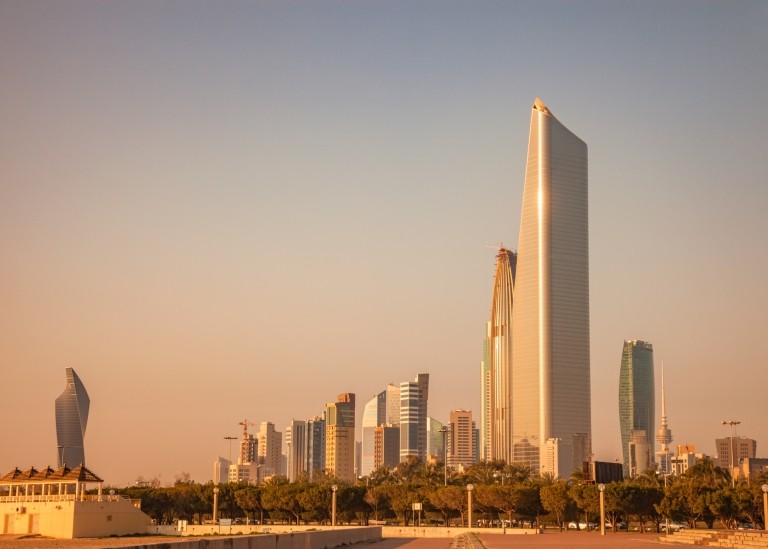 Saudi Arabian skyline at dusk