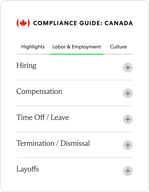 Global Hiring compliance checklist for Canada