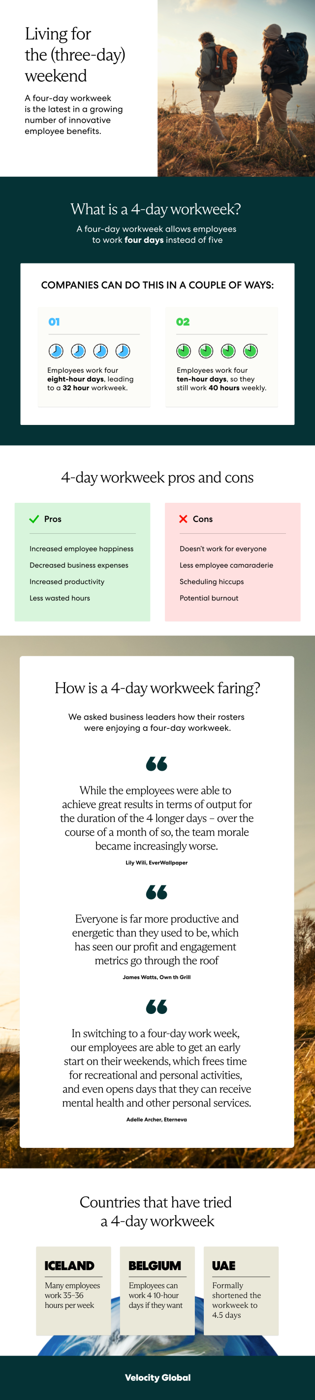 A four-day workweek is the latest in a growing number of innovative employee benefits. 