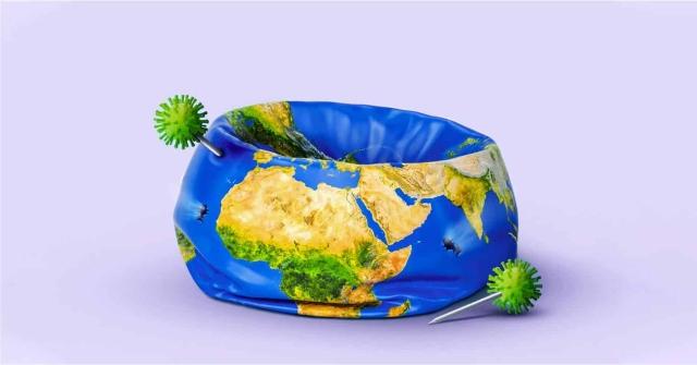 deflated globe